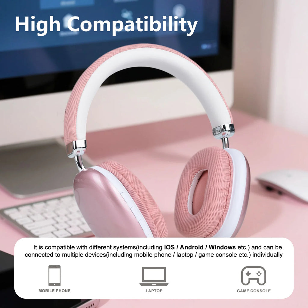 Audia Aura — Casque Bluetooth 5.3 | Édition Rose Quartz & Réduction de Bruit Zonix AuraTech