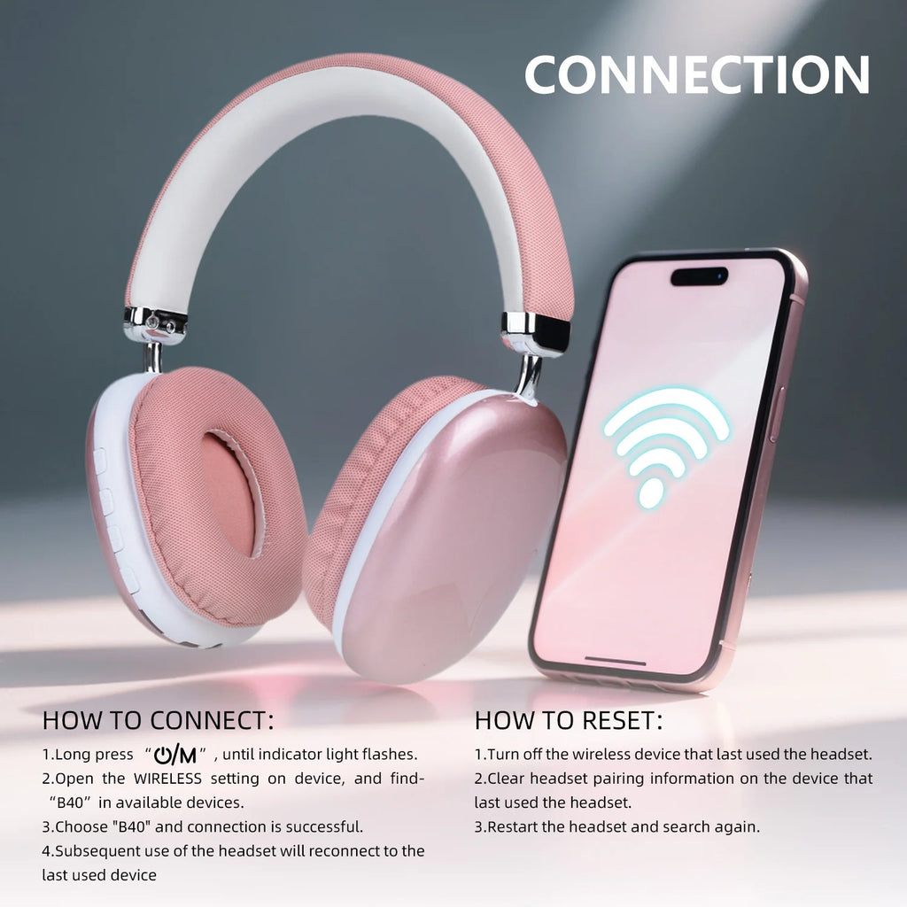 Audia Aura — Casque Bluetooth 5.3 | Édition Rose Quartz & Réduction de Bruit Zonix AuraTech